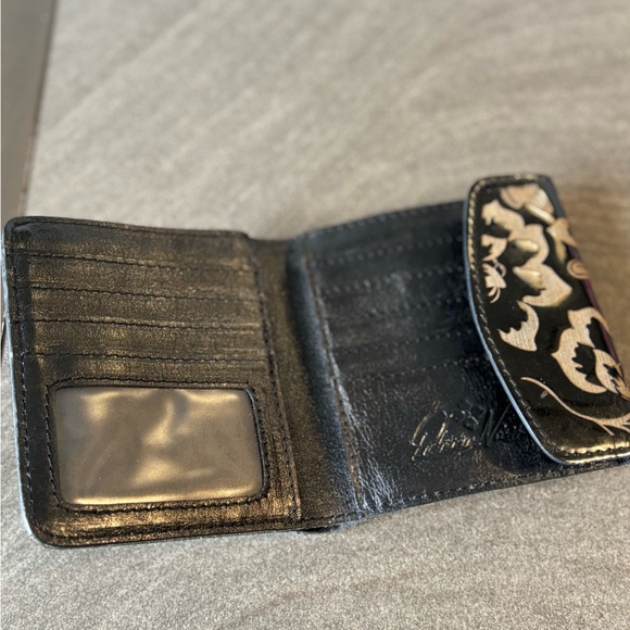 Patricia Nash Black and Gold Floral Wallet - Picture 5 of 8
